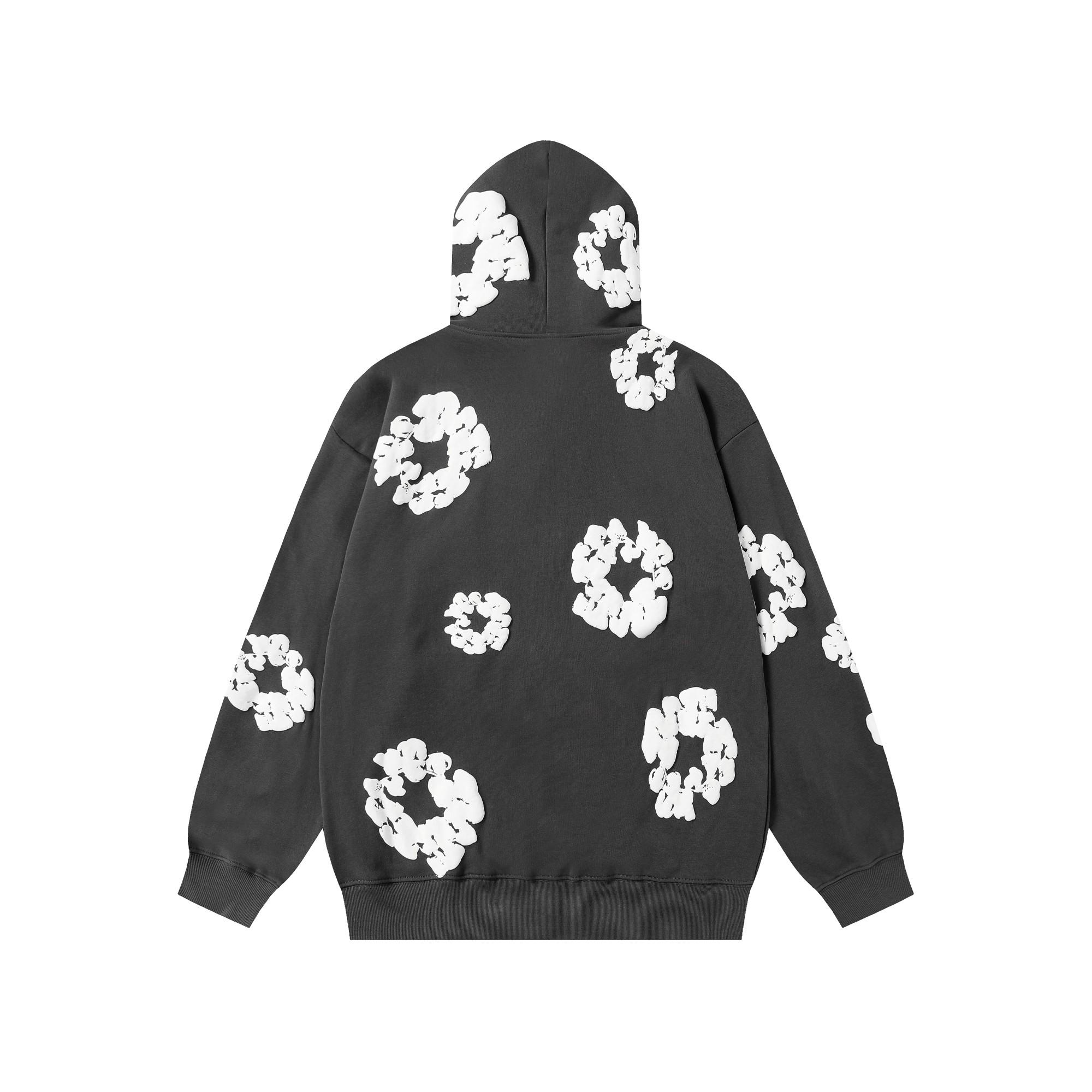 Denim Tears Cotton Wreath Zip Hoodie  - DesignerGu