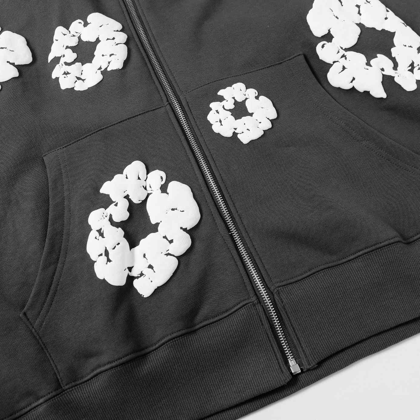 Denim Tears Cotton Wreath Zip Hoodie  - DesignerGu