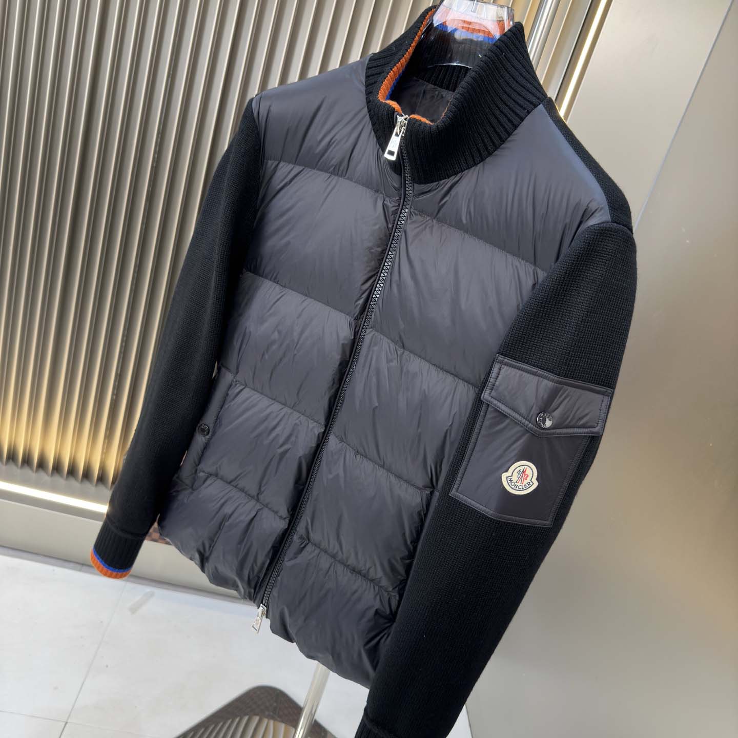 Moncler Padded Wool Zip-Up Cardigan - DesignerGu