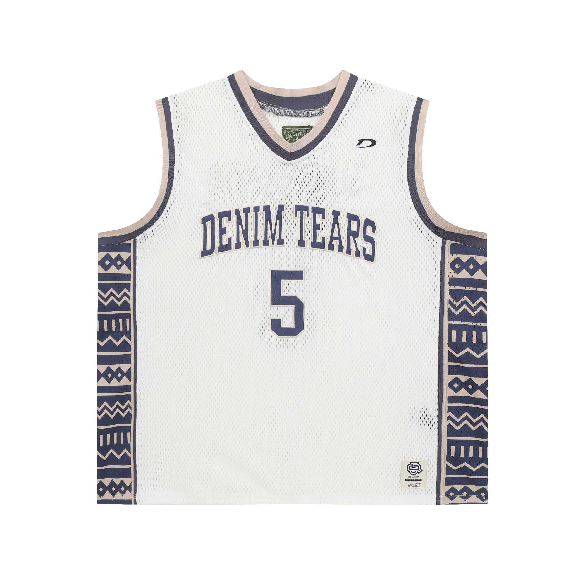 Denim Tears Game Jersey 'White' - DesignerGu
