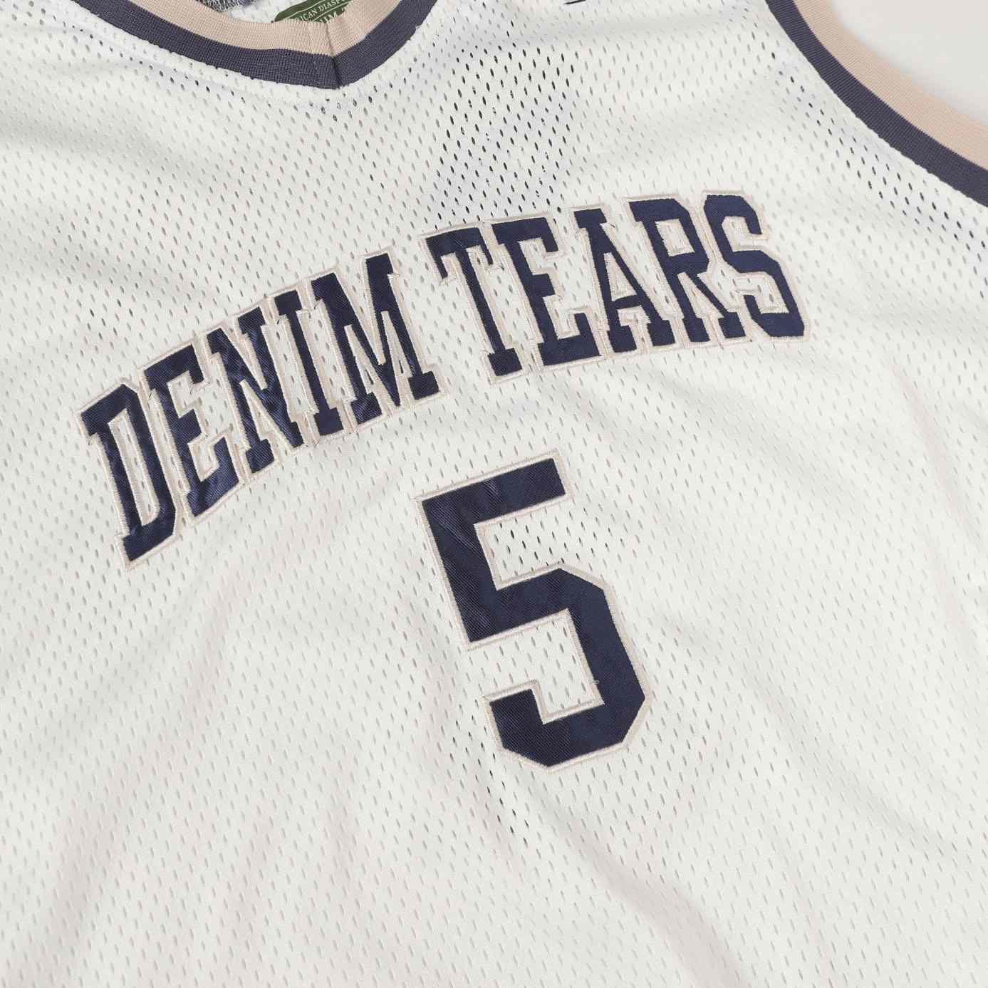 Denim Tears Game Jersey 'White' - DesignerGu