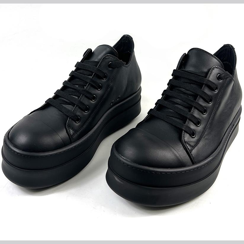 Rick Owens: Black Hollywood Low Sneakers - DesignerGu