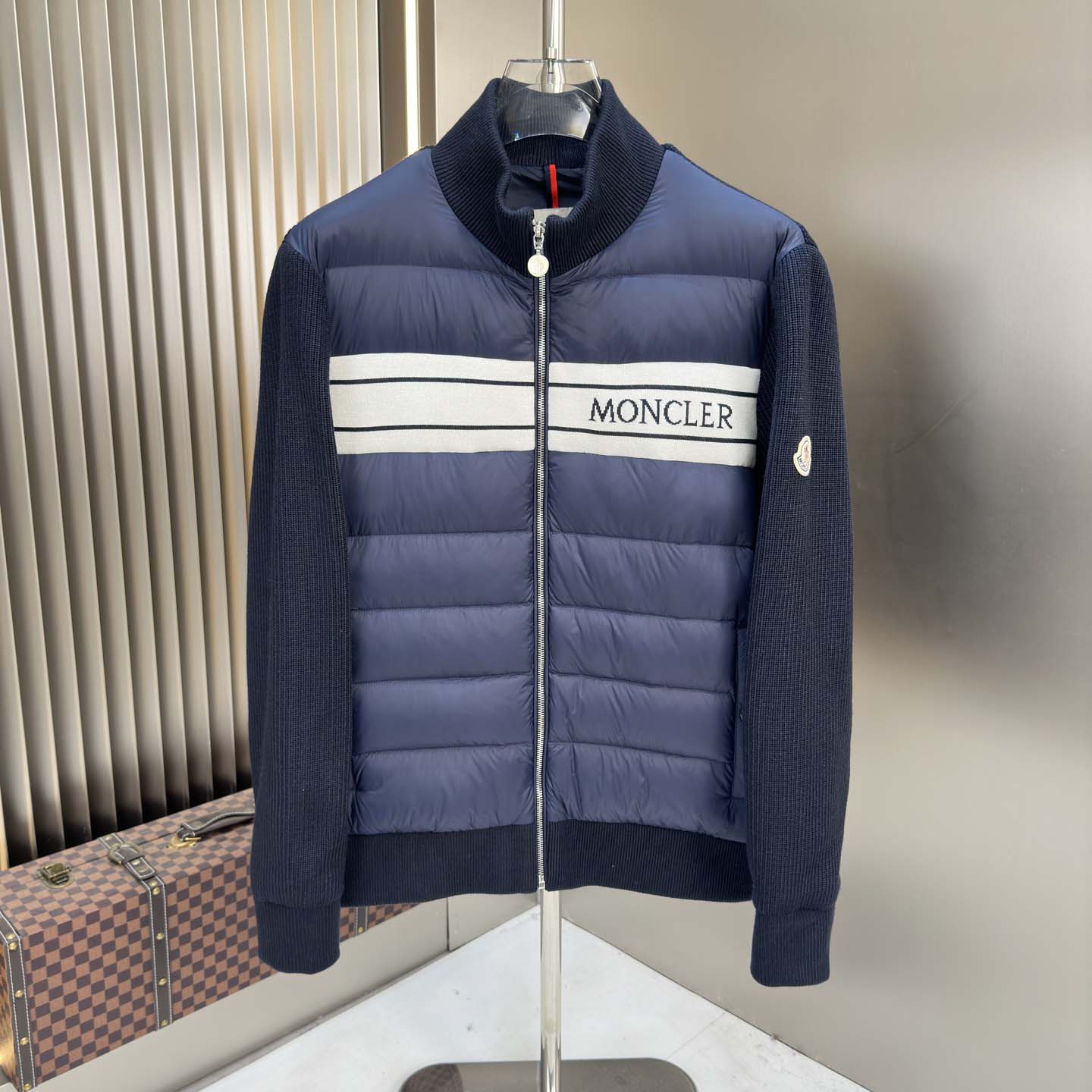 Moncler Color Block Zip Cardigan  - DesignerGu