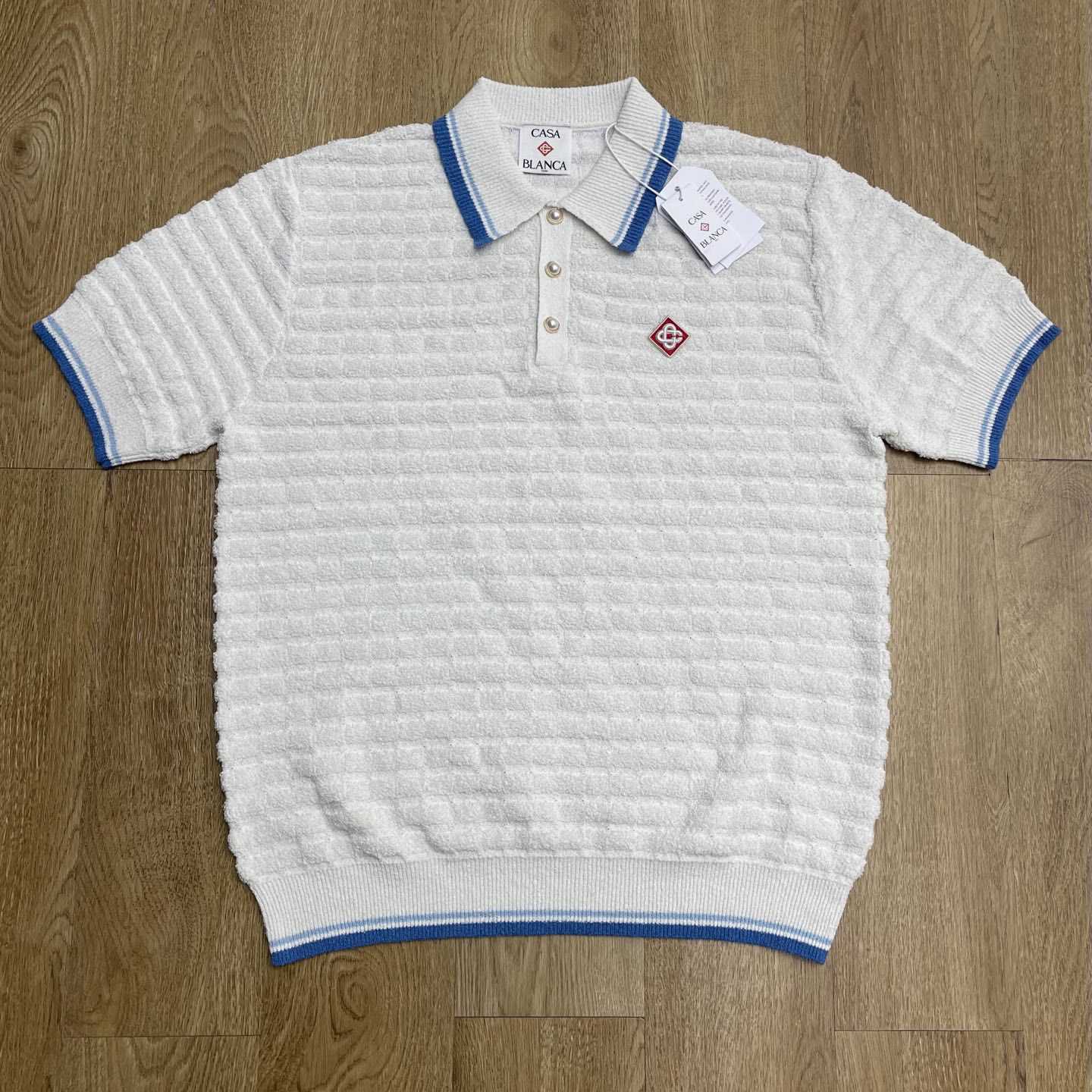 Casablanca Cotton Boucle Polo Shirt   Z6024 - DesignerGu
