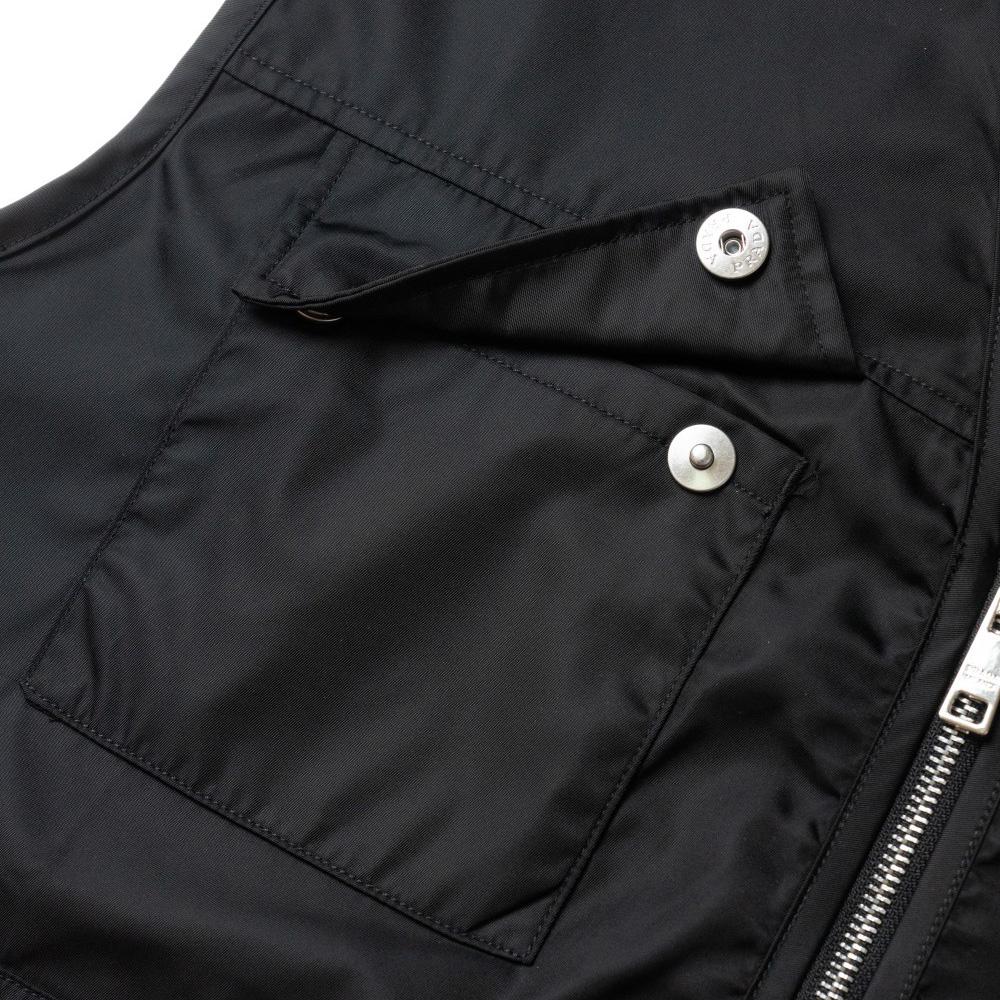 Prada Re-Nylon V-neck Vest In Black - DesignerGu