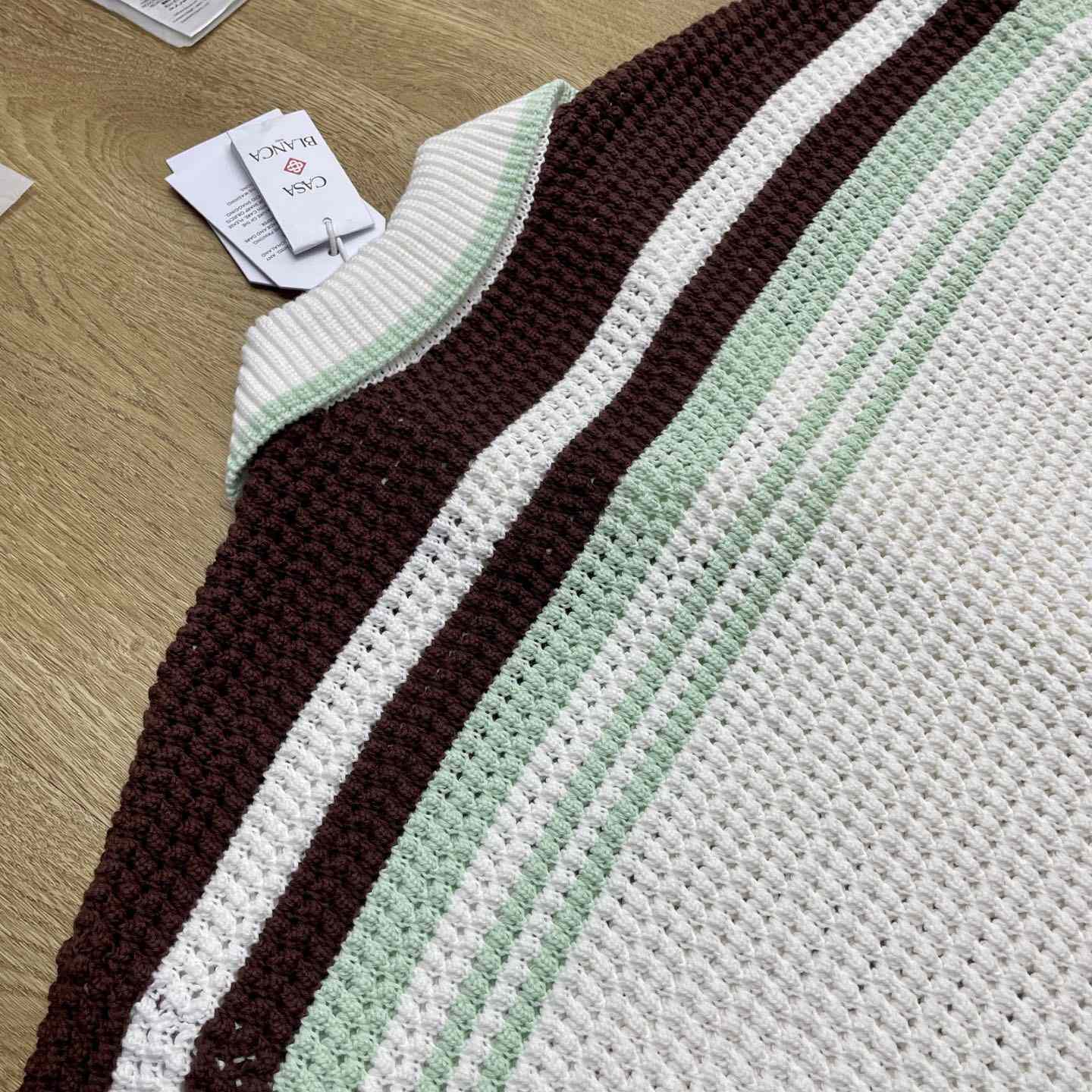 Casablanca Cotton Tennis Short Sleeve Crochet Shirt    Z6033 - DesignerGu