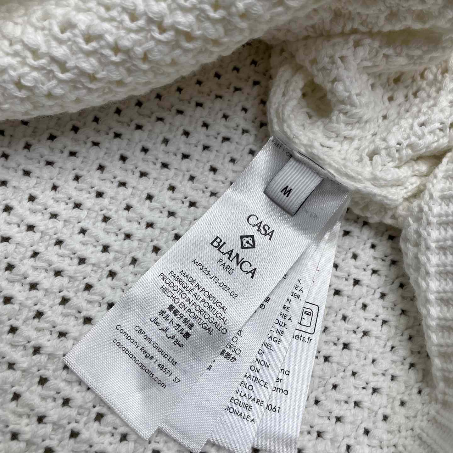 Casablanca Cotton Tennis Short Sleeve Crochet Shirt    Z6033 - DesignerGu