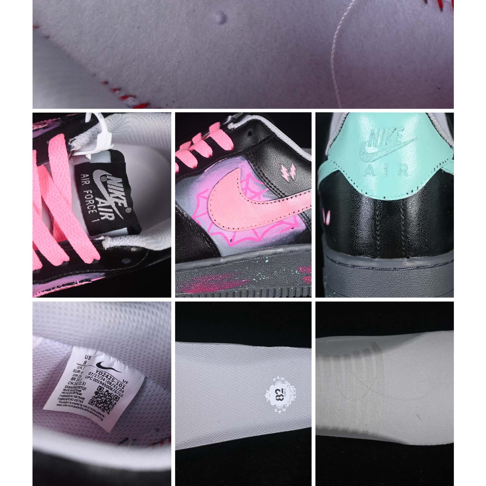 Nike Air Force 1 ’07 Low “Pink Electric Spider Shadow” YD2425-011 - DesignerGu