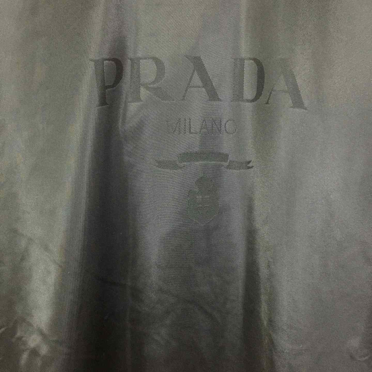 Prada Recycled Nylon Fleece-Sleeve Pullover Top - DesignerGu