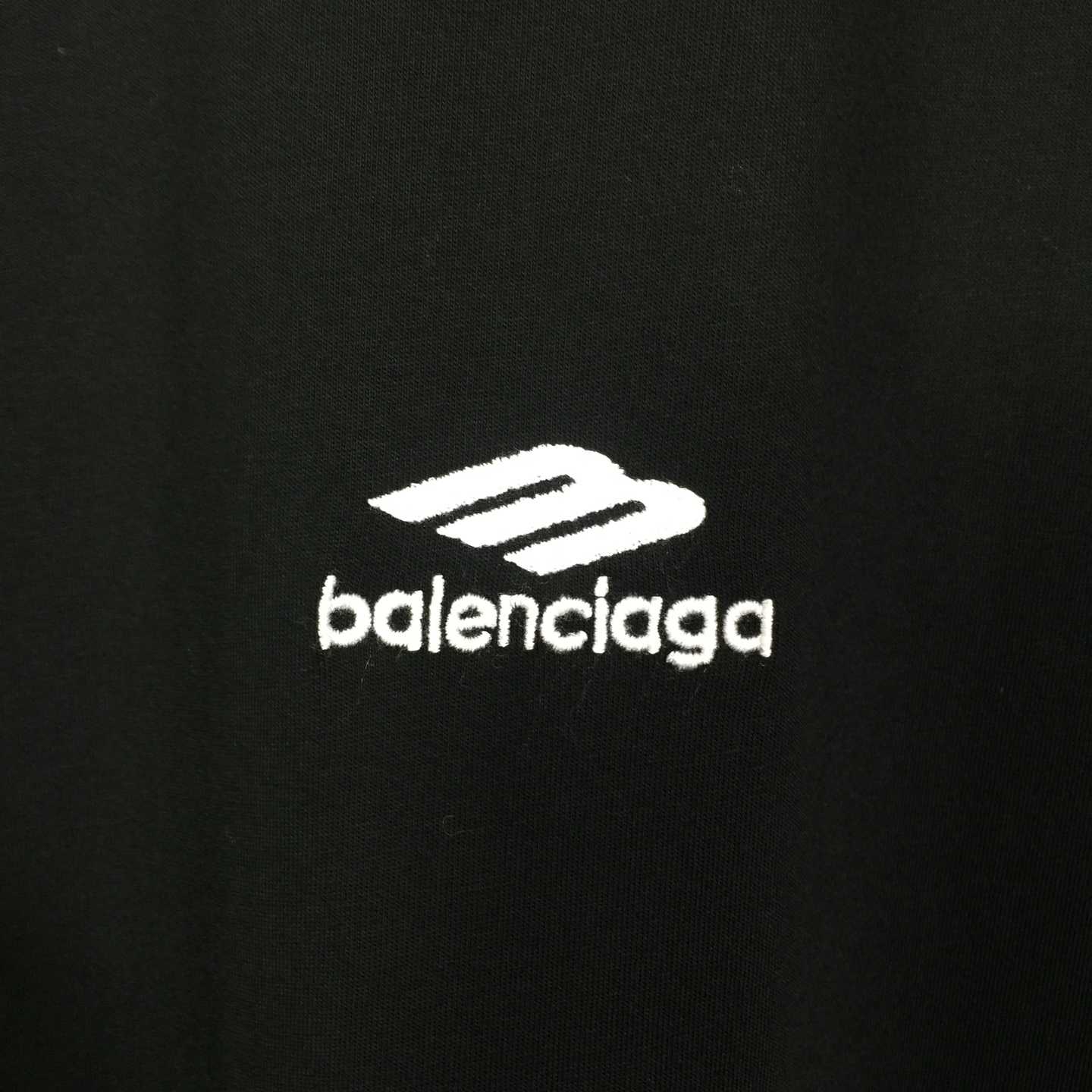 Balenciaga 3B Sports Icon T-Shirt In Washed Black Dry Fleece - DesignerGu