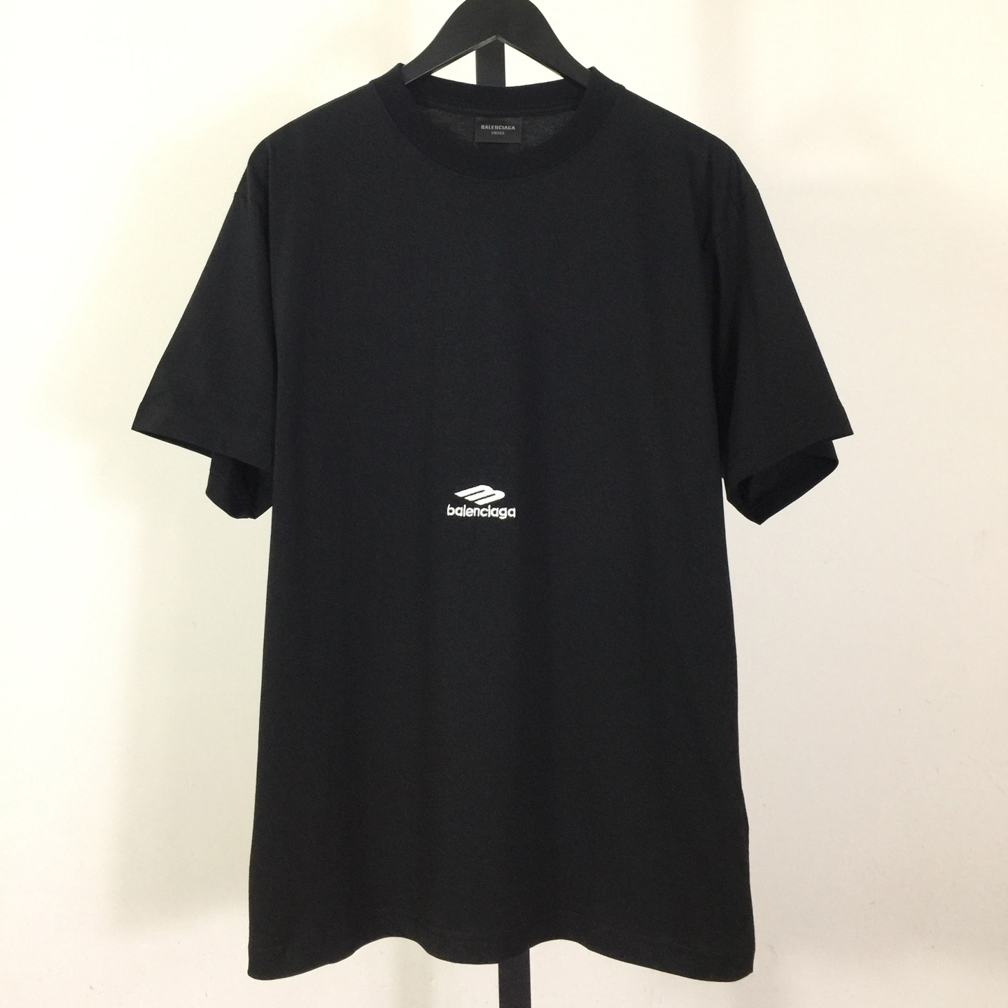 Balenciaga 3B Sports Icon T-Shirt In Washed Black Dry Fleece - DesignerGu