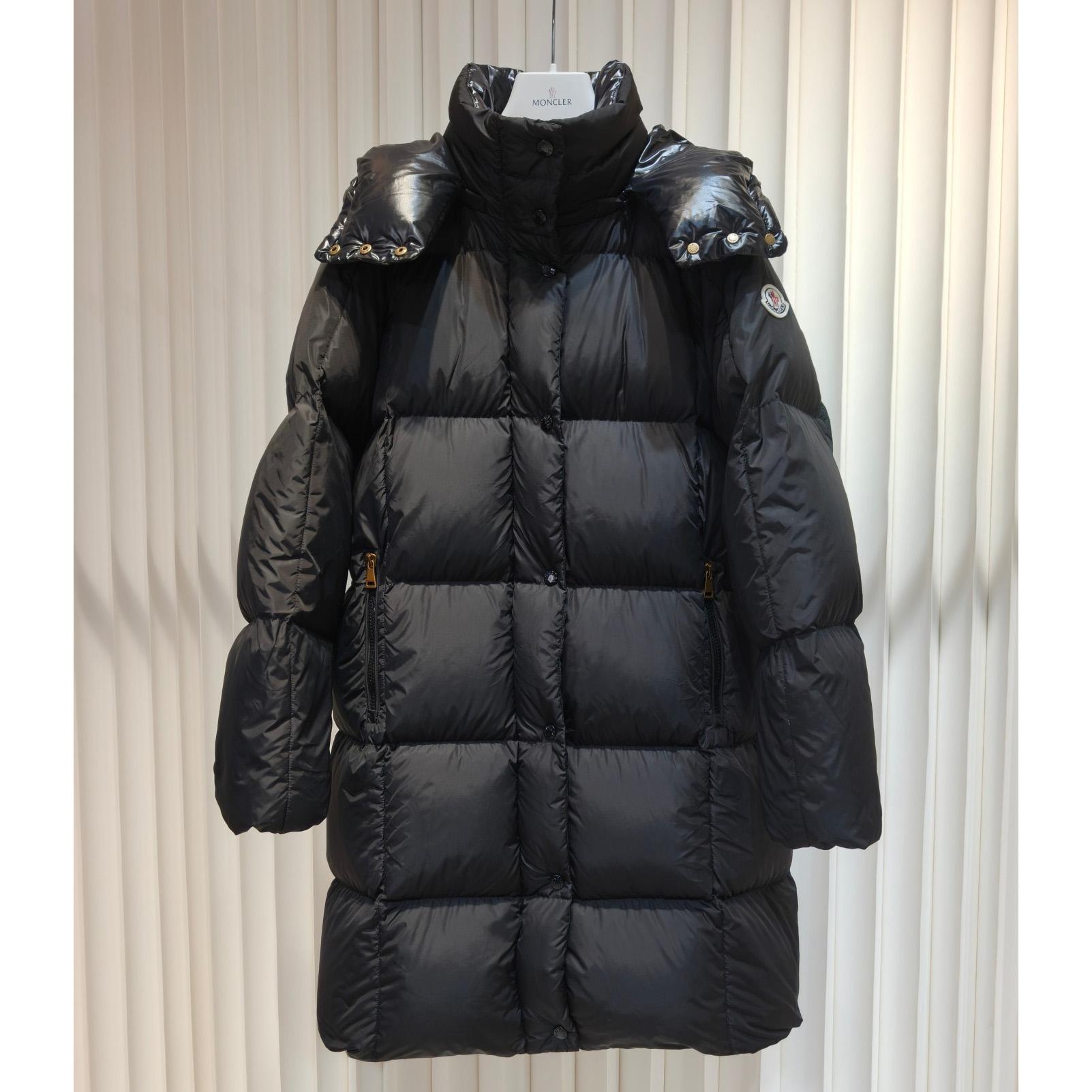 Moncler Litte Square-Quilted Hooded Long Down Jacket - DesignerGu