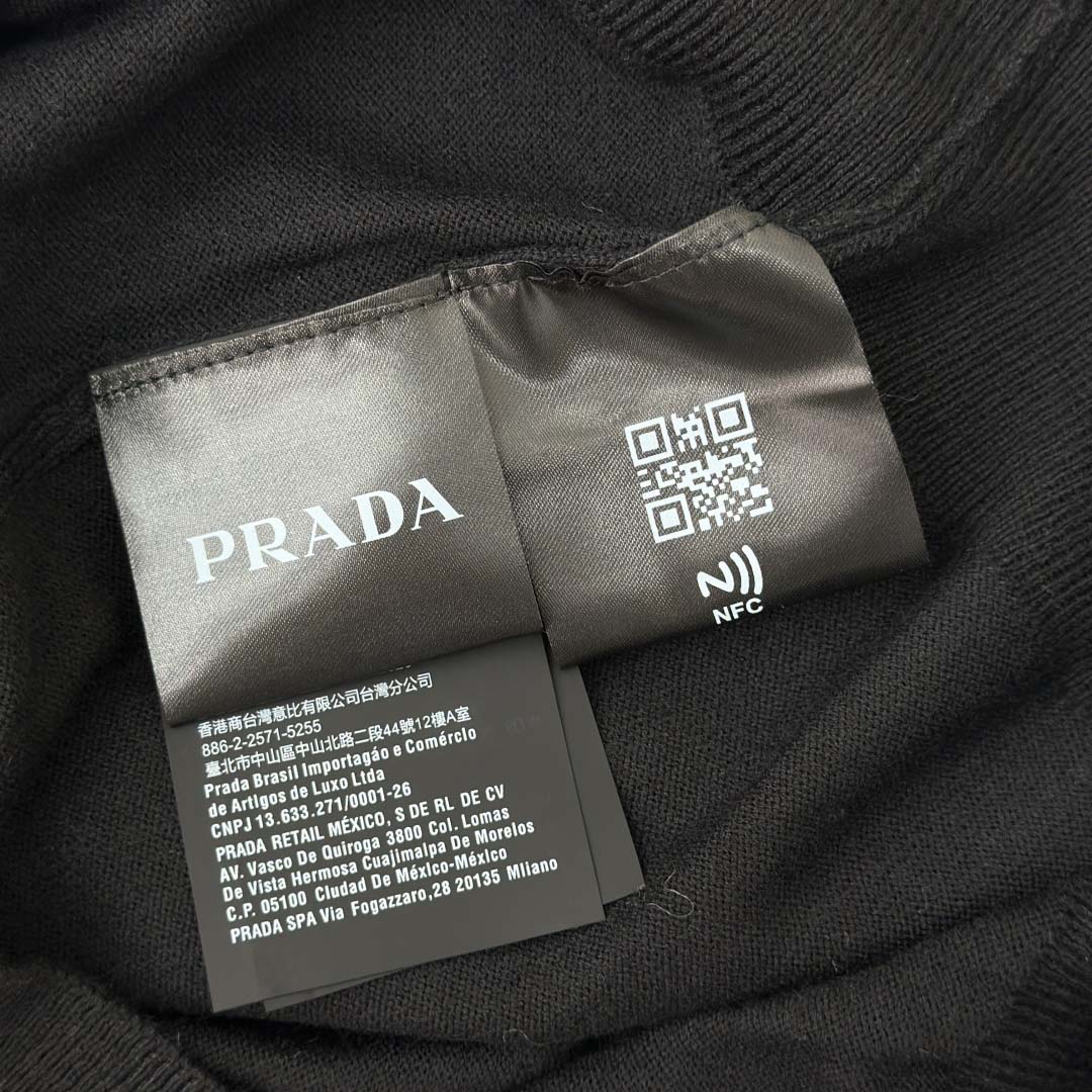 Prada Embroidered Long-sleeves Wool Sweater - DesignerGu