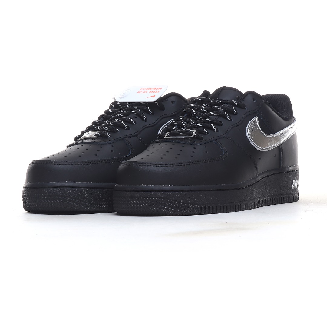 Nike Air Force 1 '07 Low “Black Silver Swoosh” FV5951-001 - DesignerGu