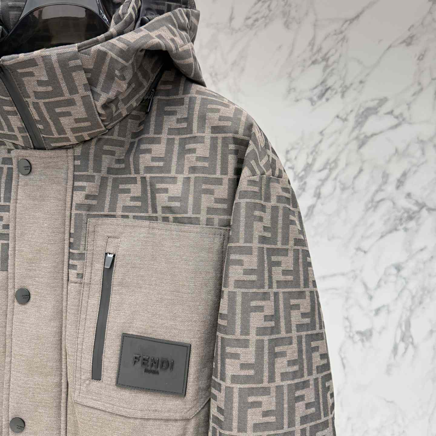 Fendi 'FF Denim Tech' Padded Jacket - DesignerGu