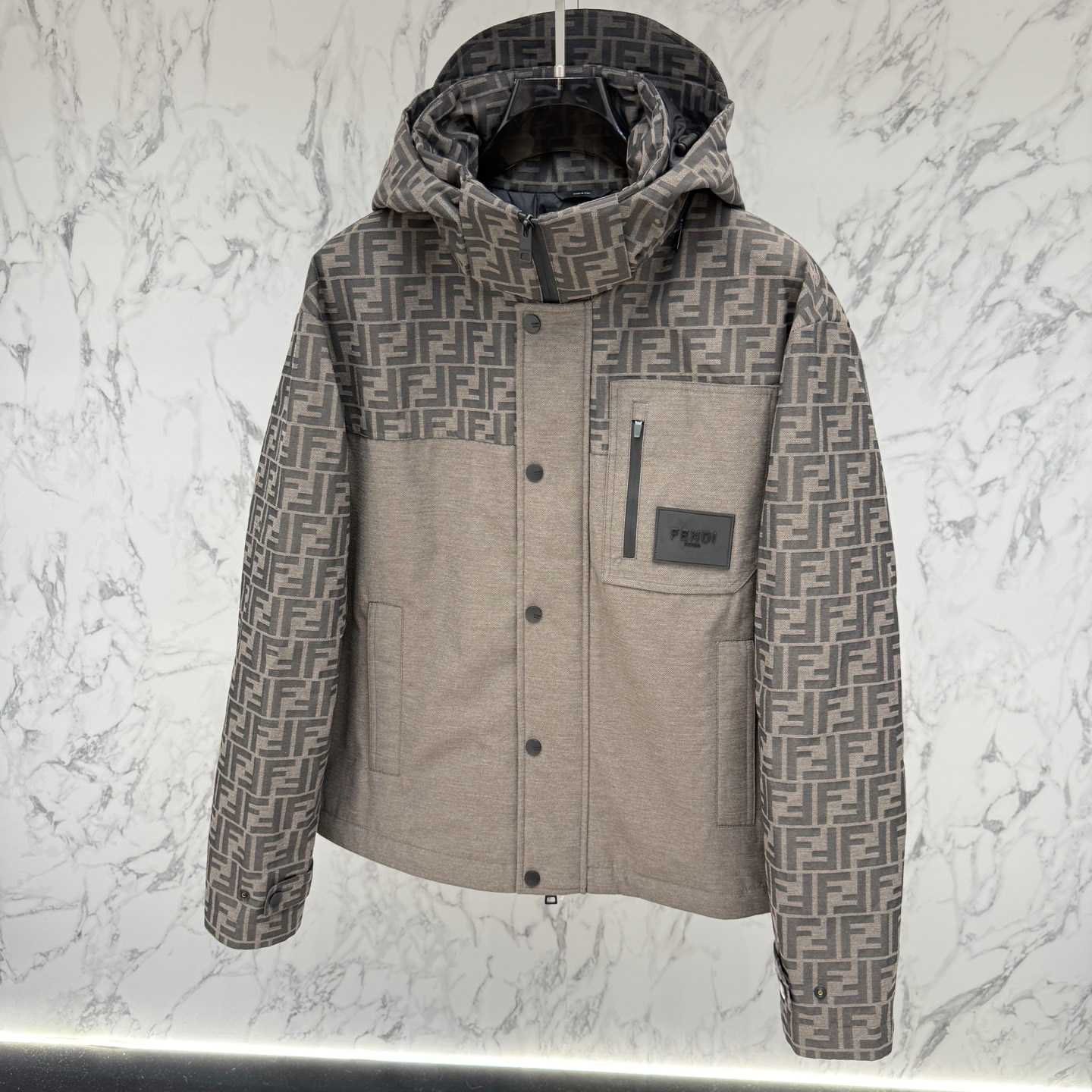 Fendi 'FF Denim Tech' Padded Jacket - DesignerGu