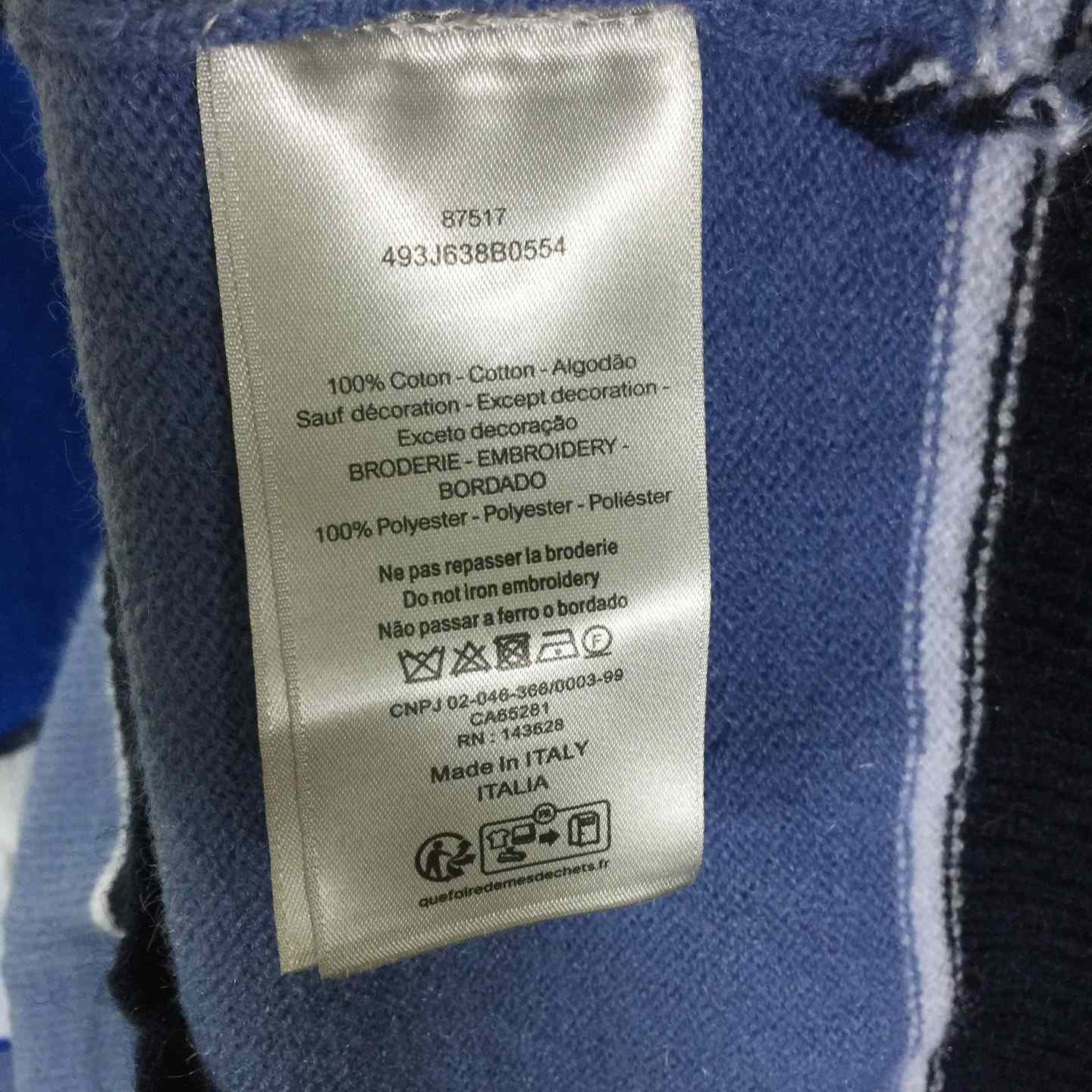 Dior CD Diamond Sweater Blue Cashmere and Cotton Jersey - DesignerGu