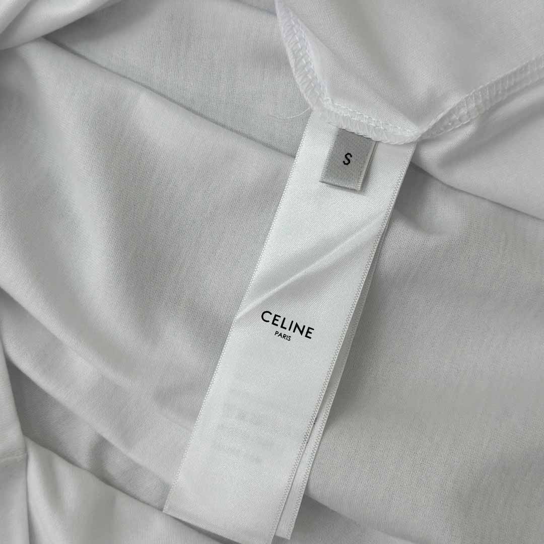 Celine Loose T-shirt In Cotton Jersey - DesignerGu