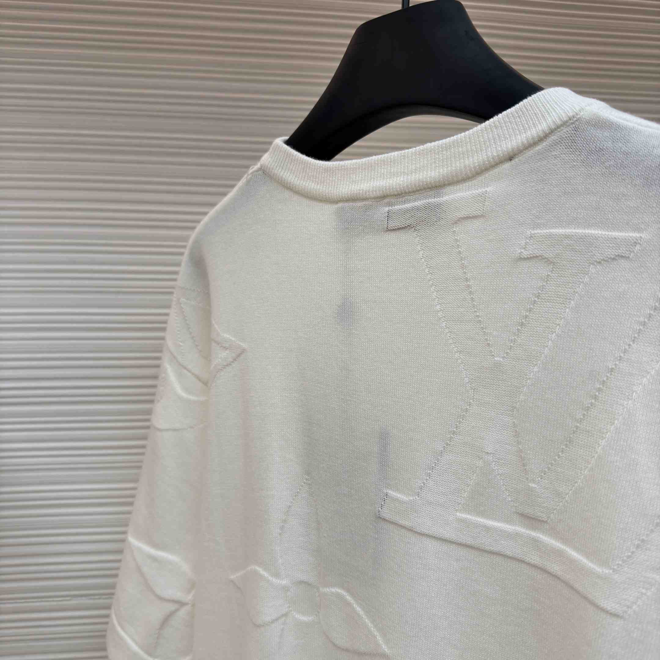 Louis Vuitton Monogram Short-Sleeved Cotton Crewneck   1AIWFR - DesignerGu