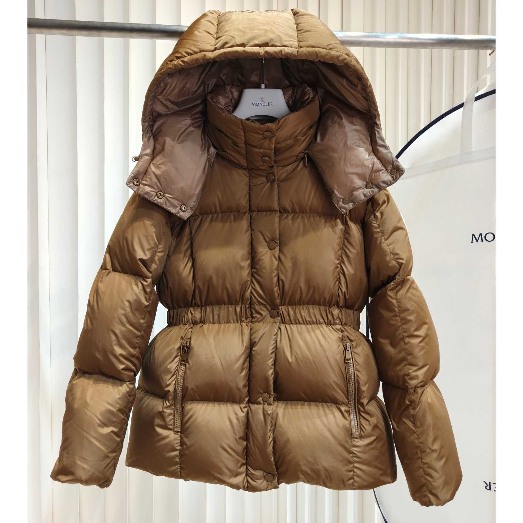 Moncler Agneux Square-Quilted Hooded Short Down Jacket - DesignerGu