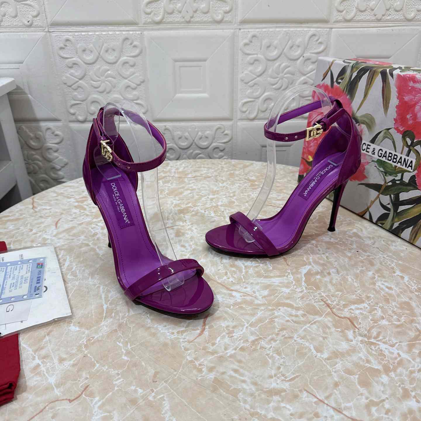 Dolce & Gabbana DNA 105mm Ankle-strap Stiletto Sandals - DesignerGu