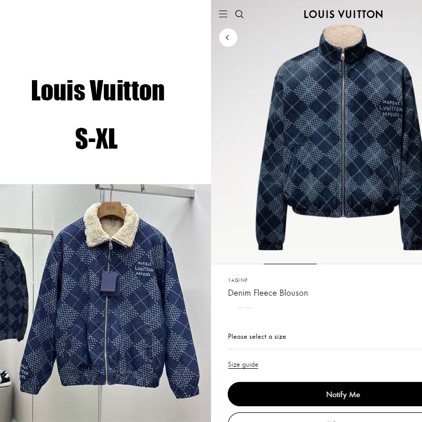Louis Vuitton Denim Fleece Blouson   1AGINP - DesignerGu