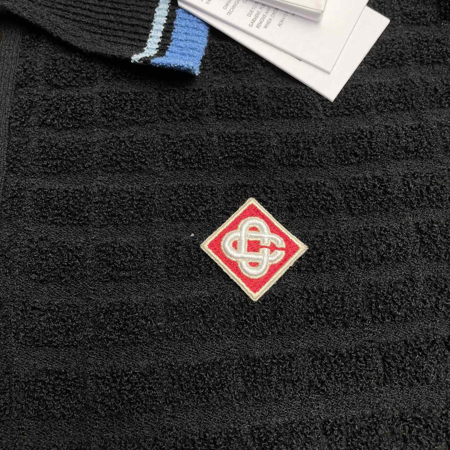 Casablanca Cotton Boucle Polo Shirt   Z6028 - DesignerGu