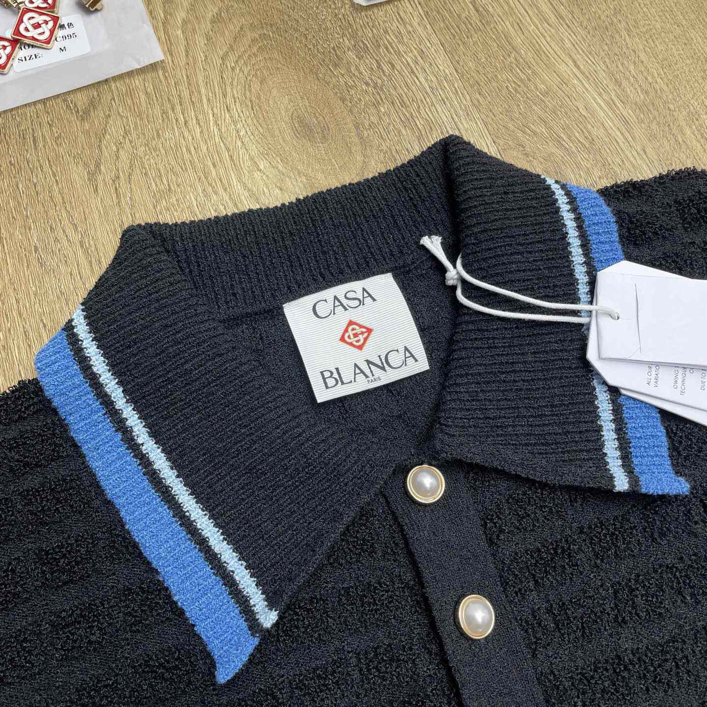 Casablanca Cotton Boucle Polo Shirt   Z6028 - DesignerGu