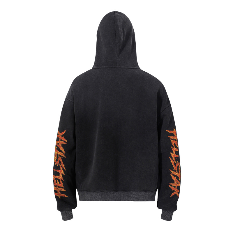 Hellstar Blazing Flame Washed Hoodie  - DesignerGu
