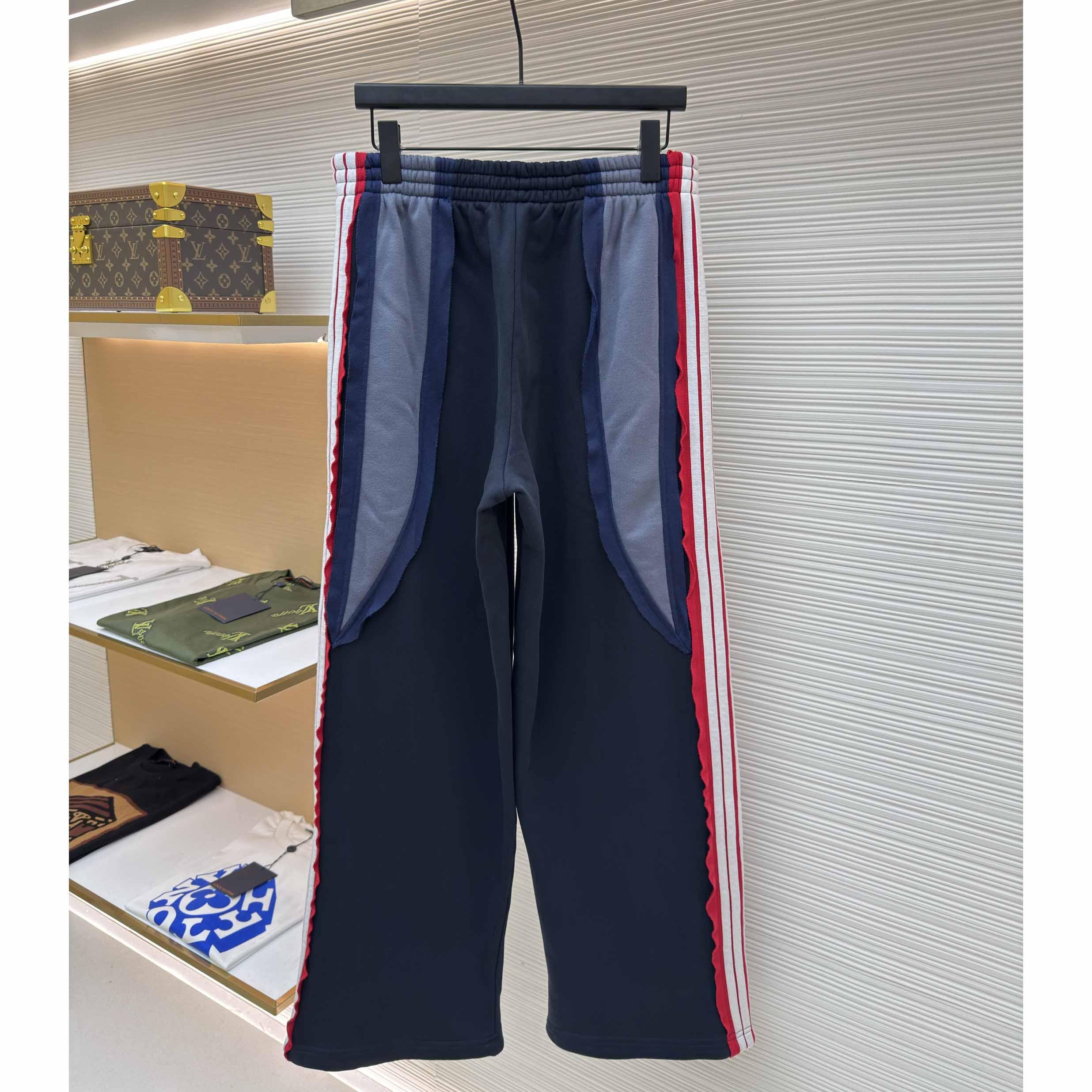 Balenciaga Cut-Up Oversized Sweatpants In Faded Black And White Dry Fleece - DesignerGu