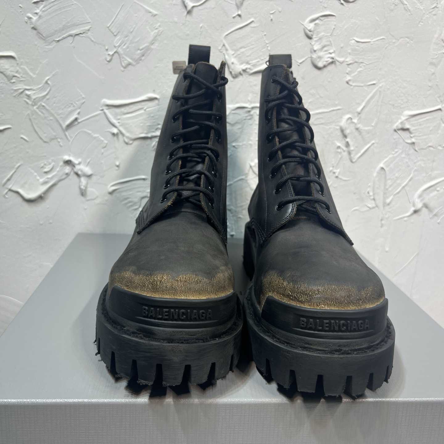 Balenciaga Strike Boot 'Worn-Out - Black Brown' - DesignerGu