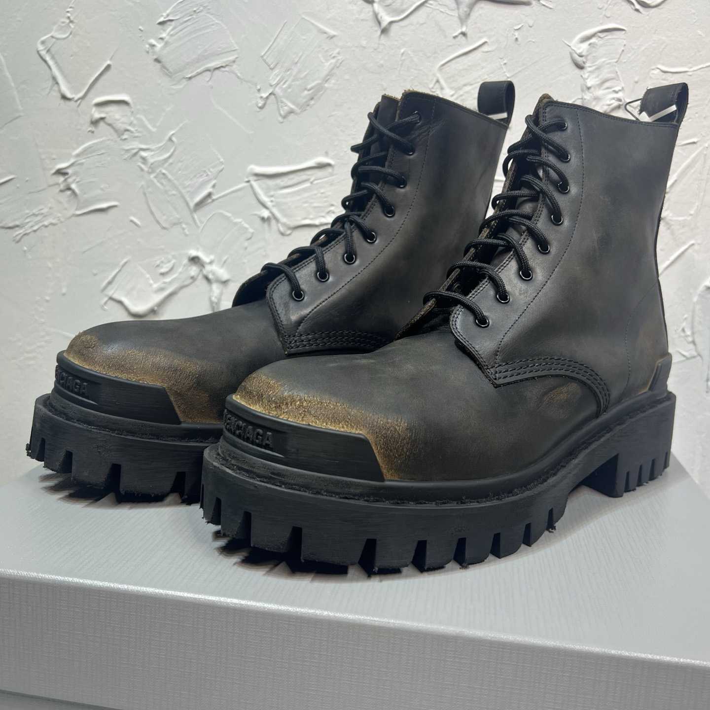 Balenciaga Strike Boot 'Worn-Out - Black Brown' - DesignerGu