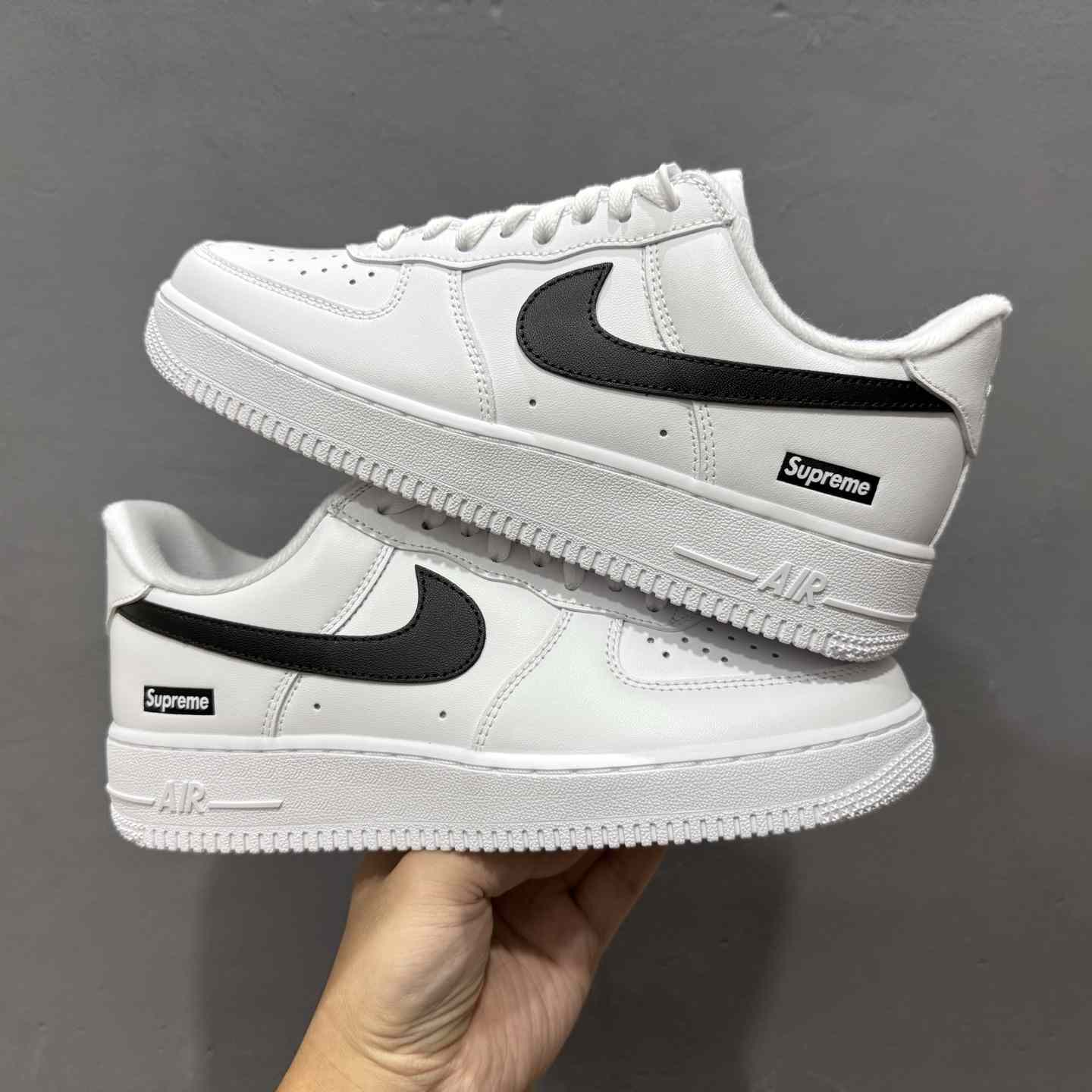 Supreme x Nike Air Force 1 Low “Box Logo - White Black” G Edition CU9225-102 - DesignerGu