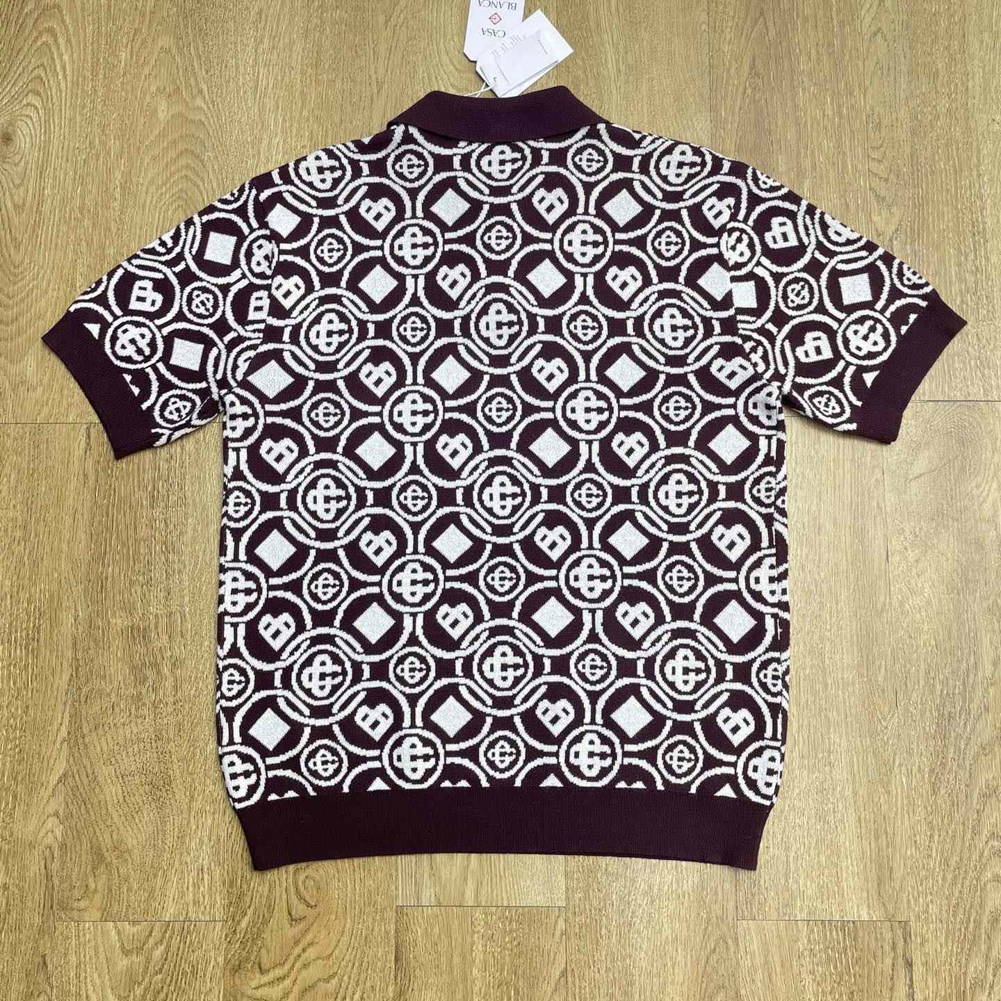 Casablanca Monogram Cotton Knit Polo shirt    Z6027 - DesignerGu