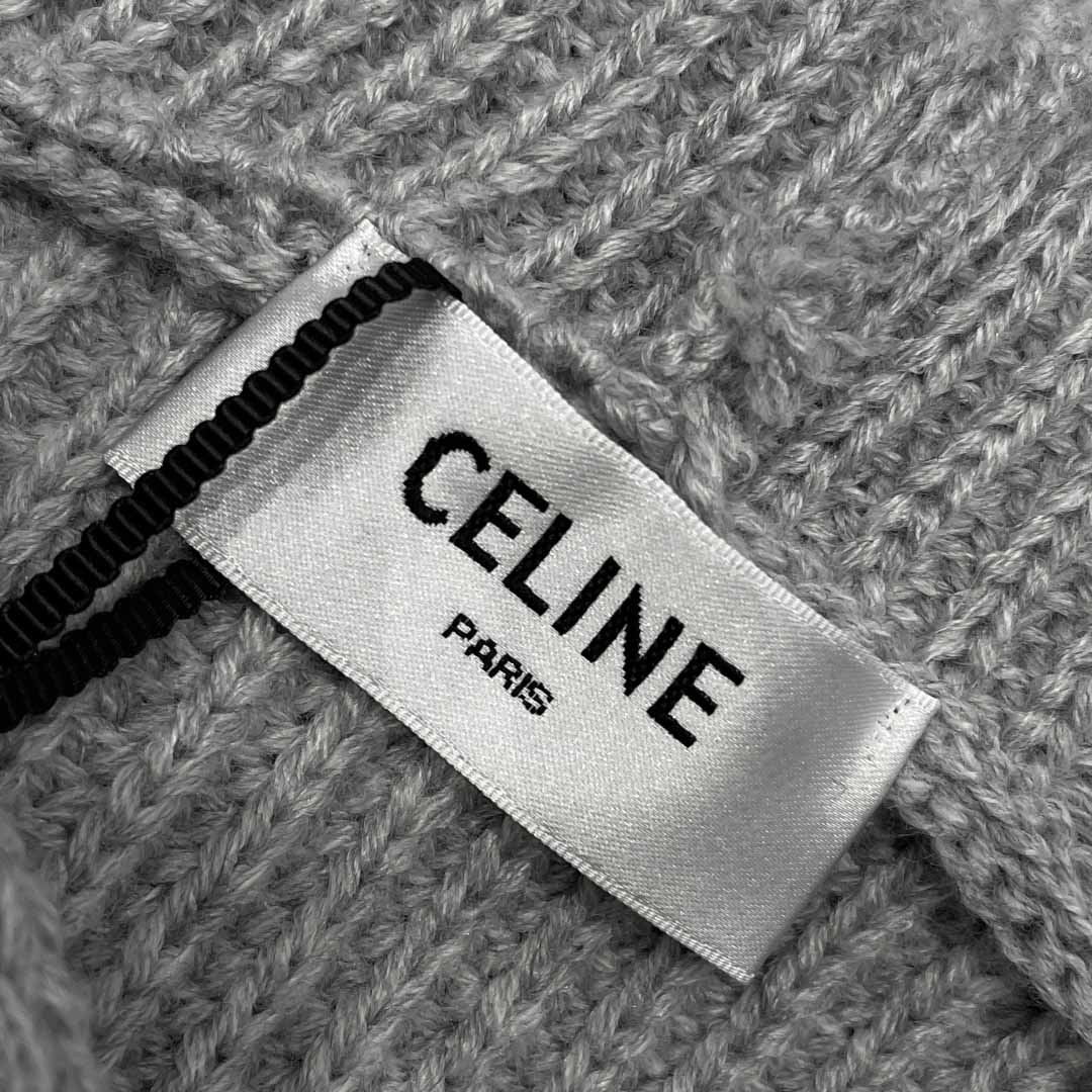 Celine Hooded Sweater In Ribbed Wool - DesignerGu