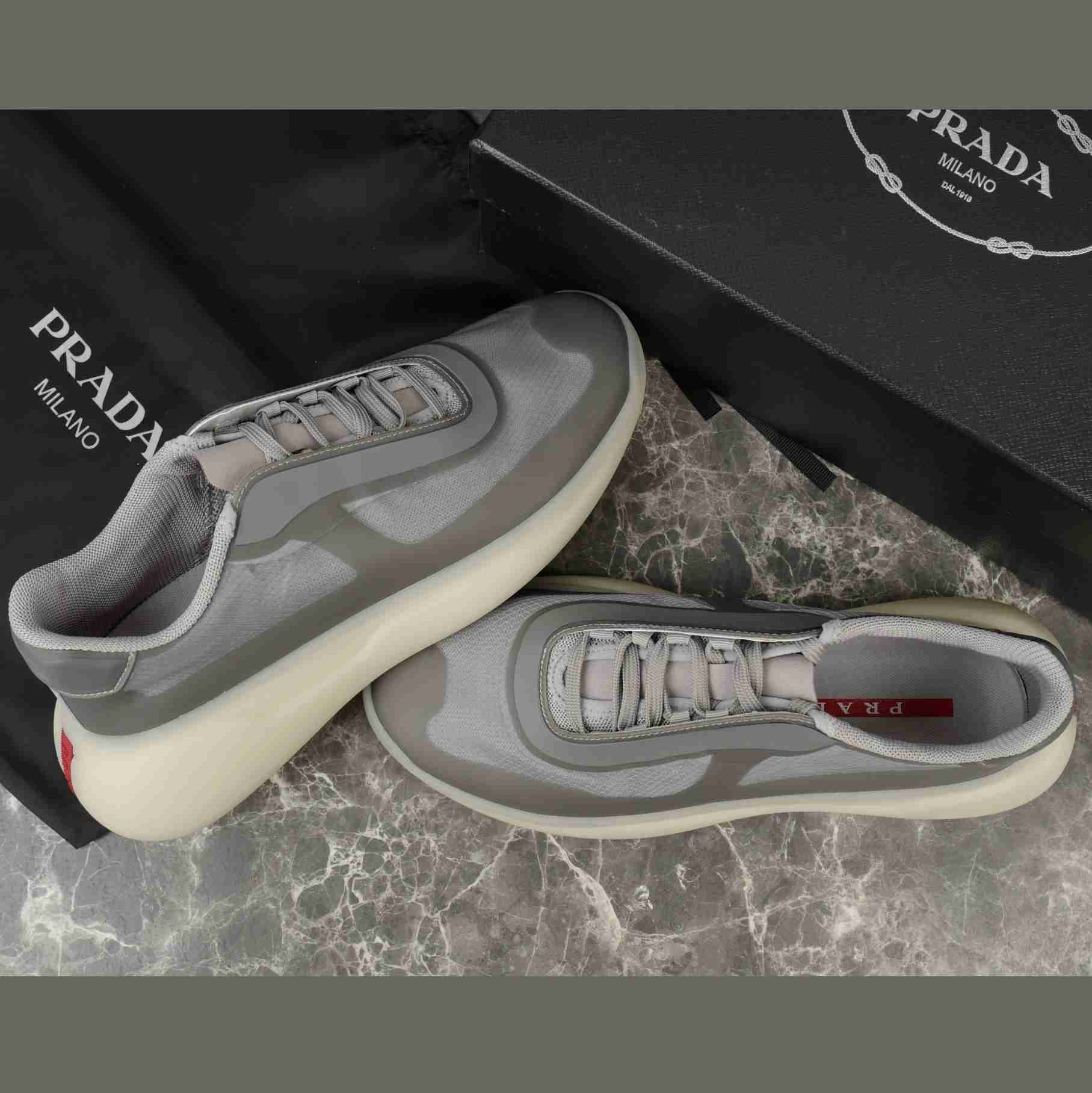 Prada America's Cup Re-Nylon And Bike Fabric Sneakers - DesignerGu