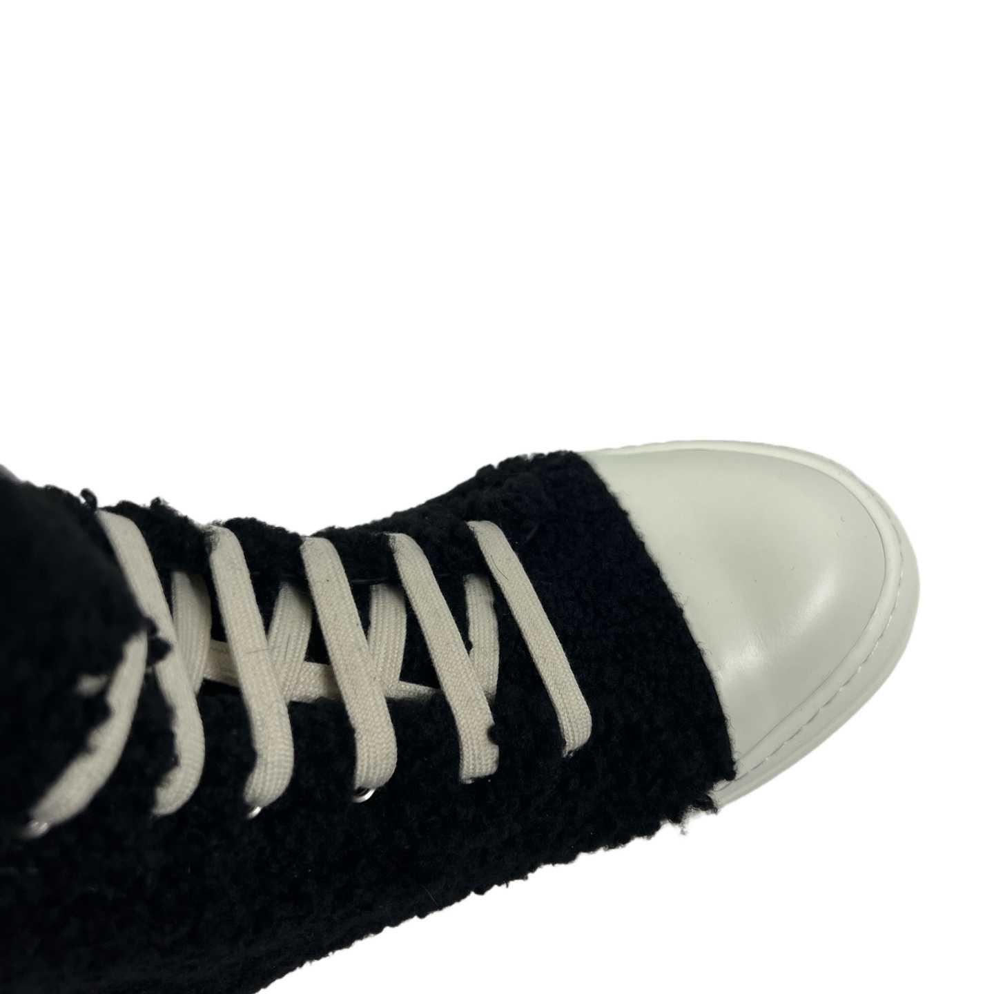 Rick Owens Fur High Top Sneakers - DesignerGu
