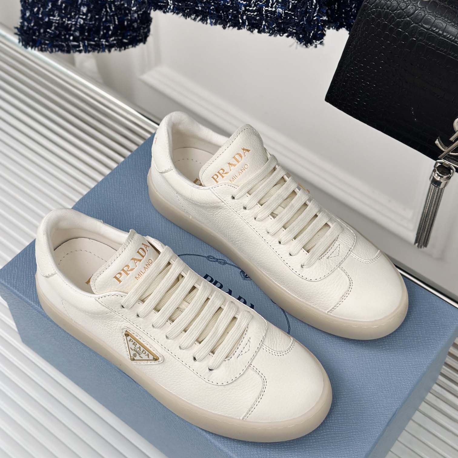 Prada Leather Sneaker - DesignerGu
