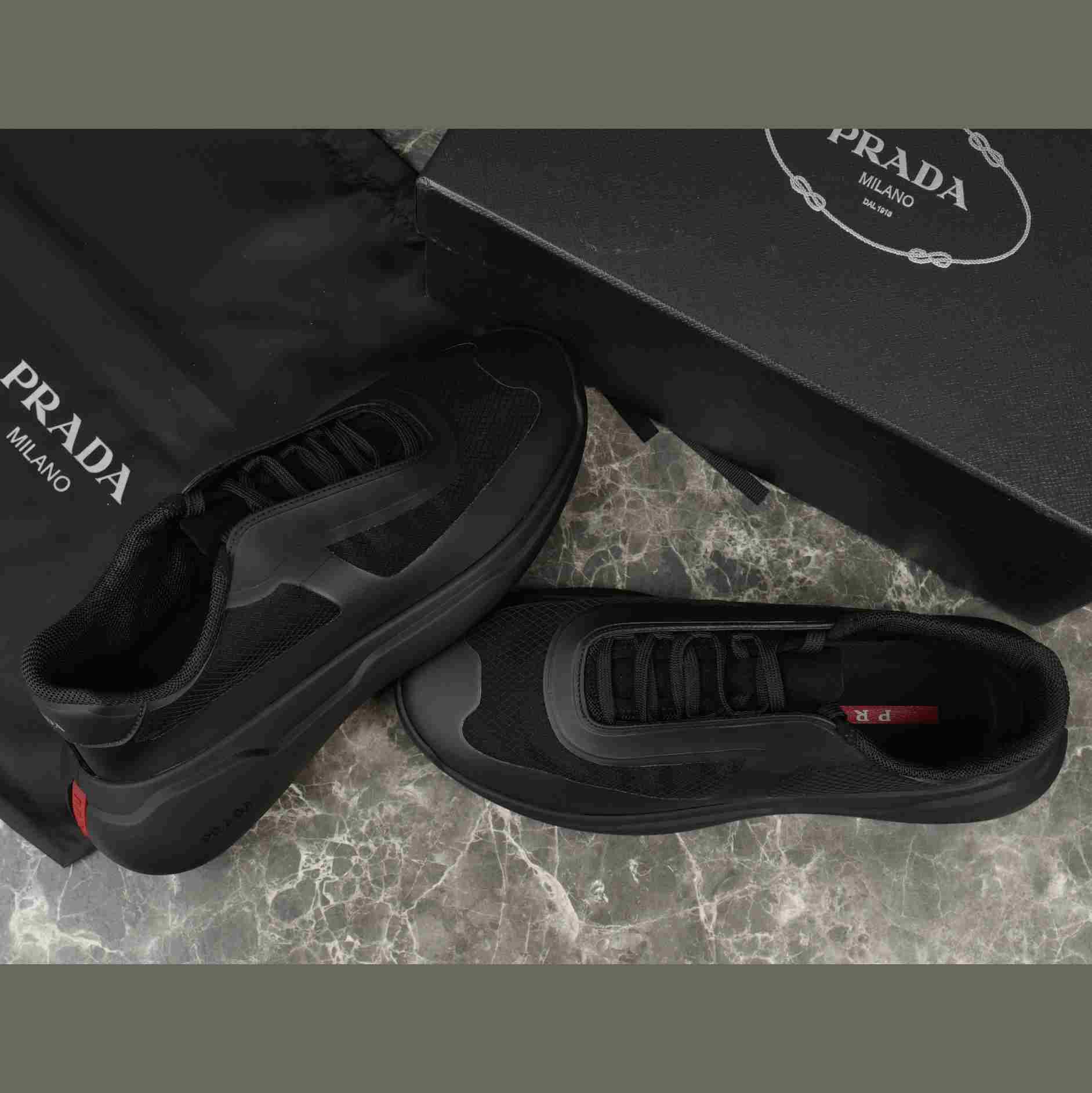 Prada America's Cup Re-Nylon And Bike Fabric Sneakers - DesignerGu