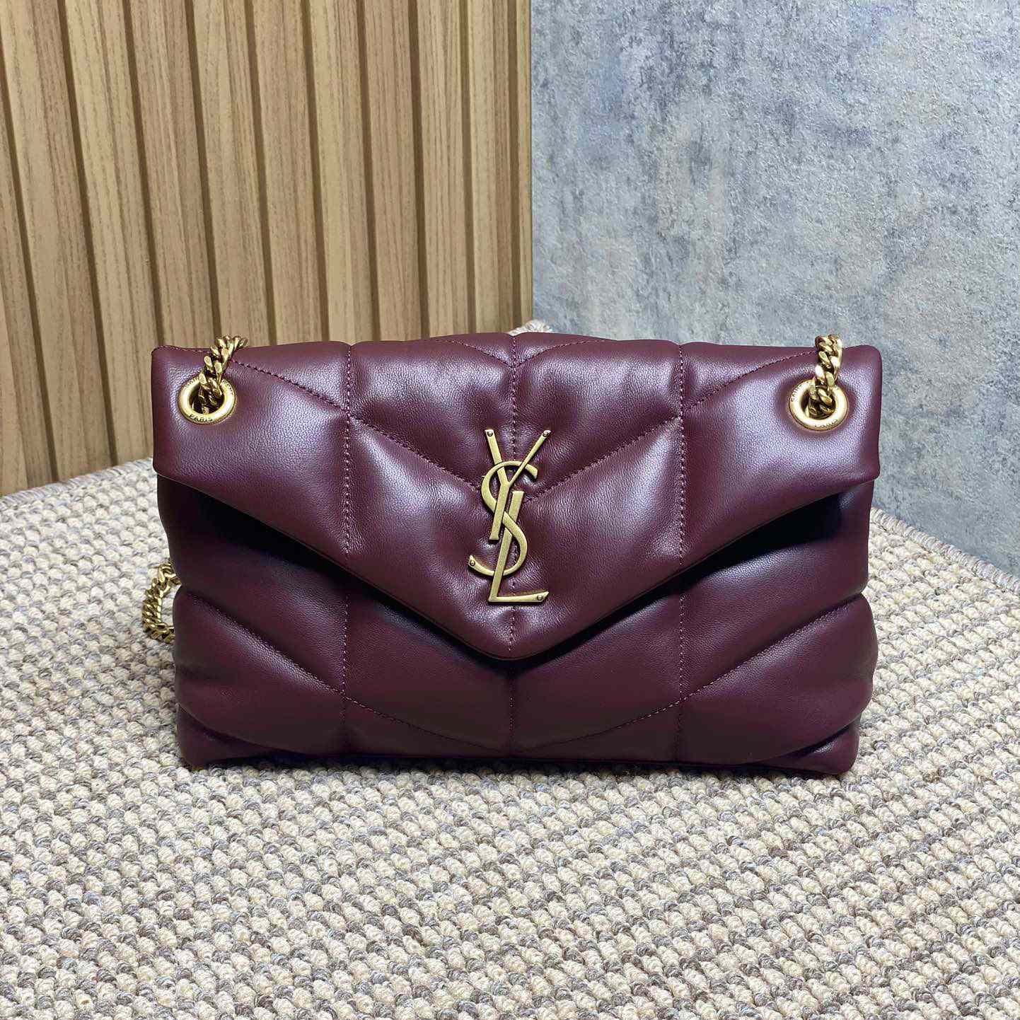 Saint Laurent Puffer Medium In Shiny Leather - DesignerGu