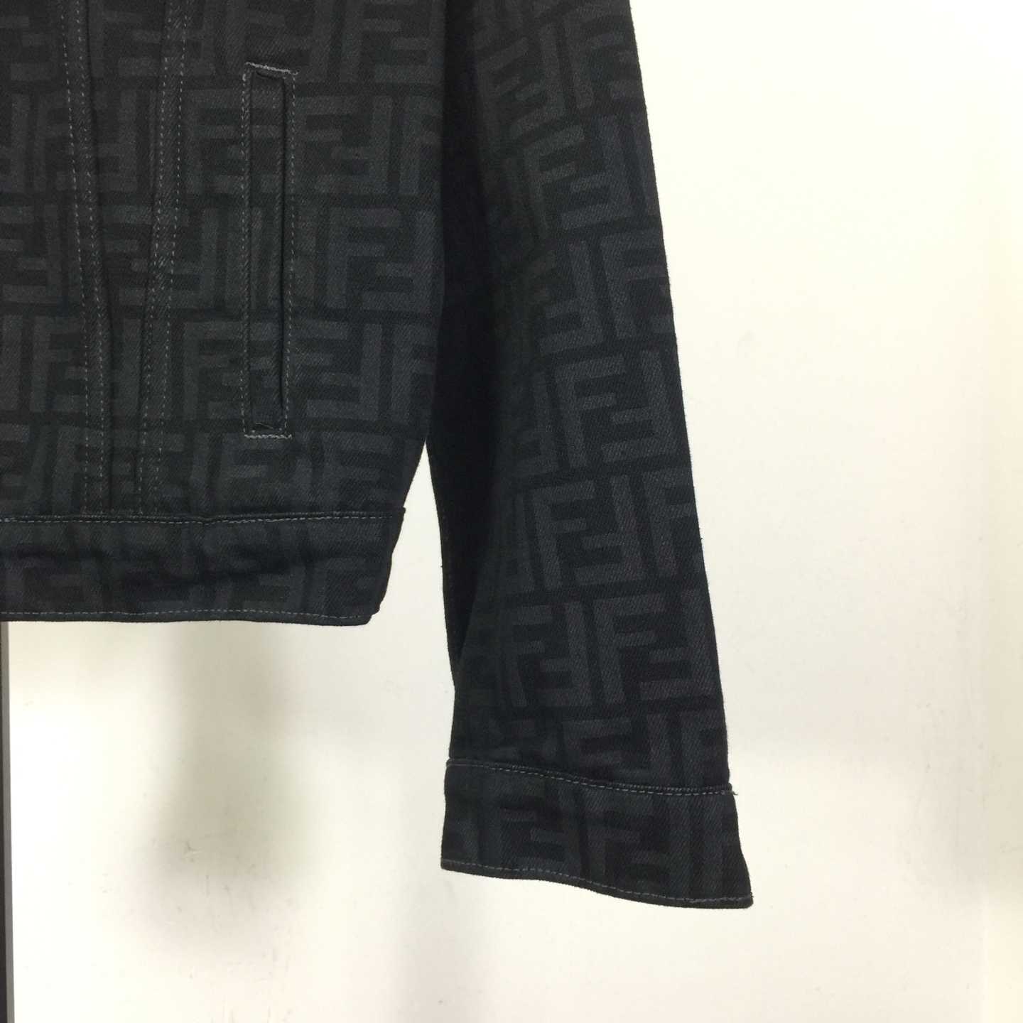 Fendi Black FF Denim Jacket - DesignerGu