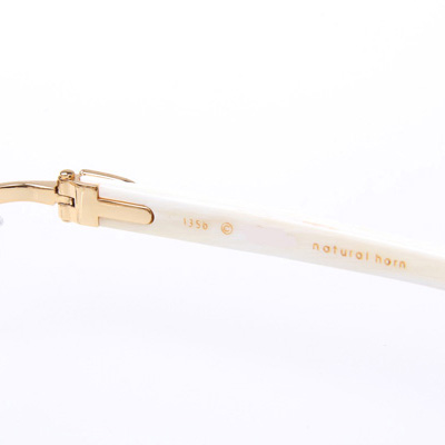 Cartier CT_3524012 White Buffalo Eyeglasses In Gold - DesignerGu