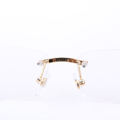 Cartier CT_3524012 White Buffalo Eyeglasses In Gold - DesignerGu