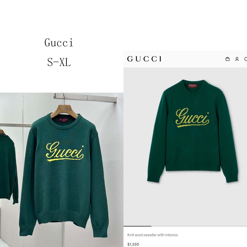 Gucci Knit Wool Sweater With Intarsia - DesignerGu