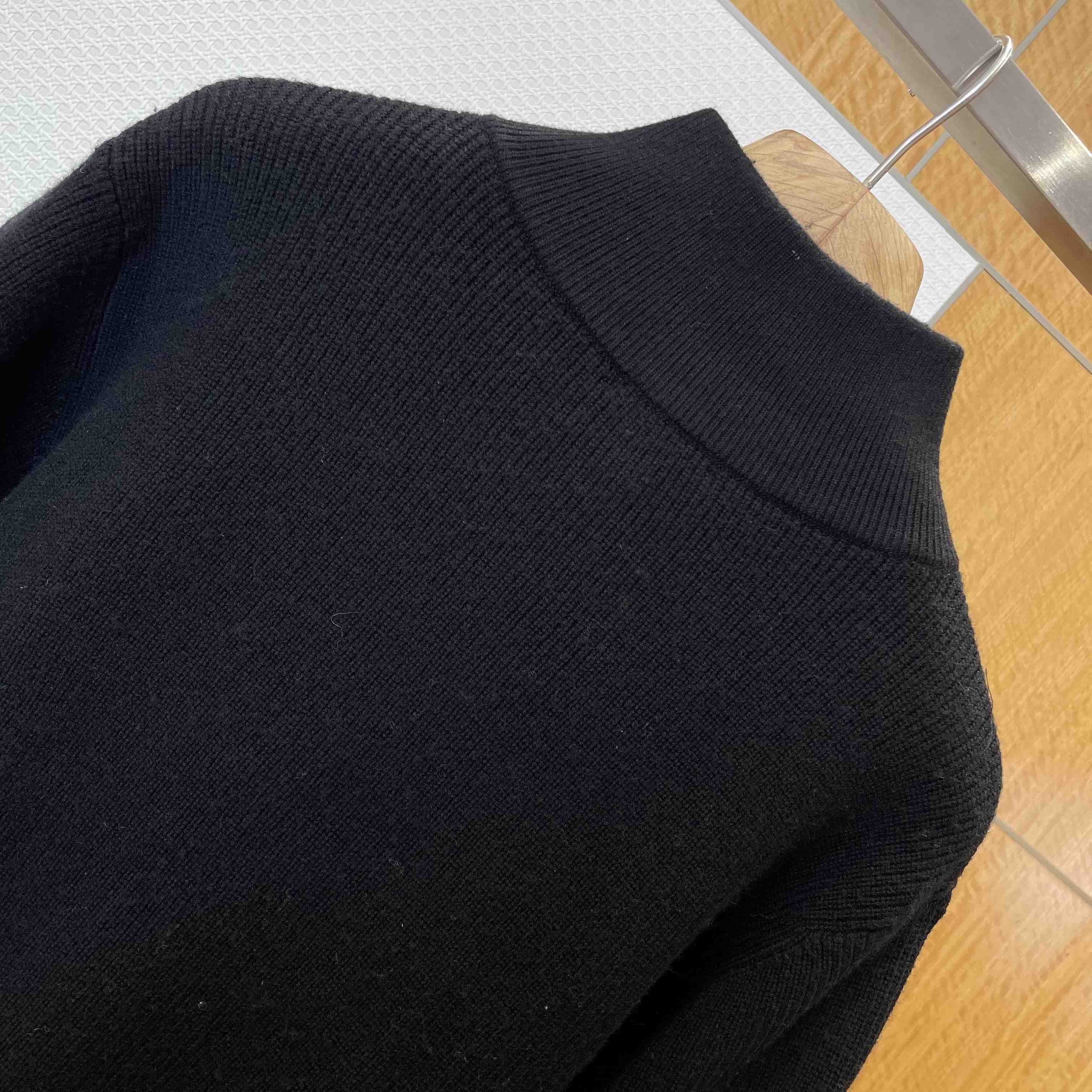 Celine Triomphe Trucker Sweater In Ribbed Wool - DesignerGu