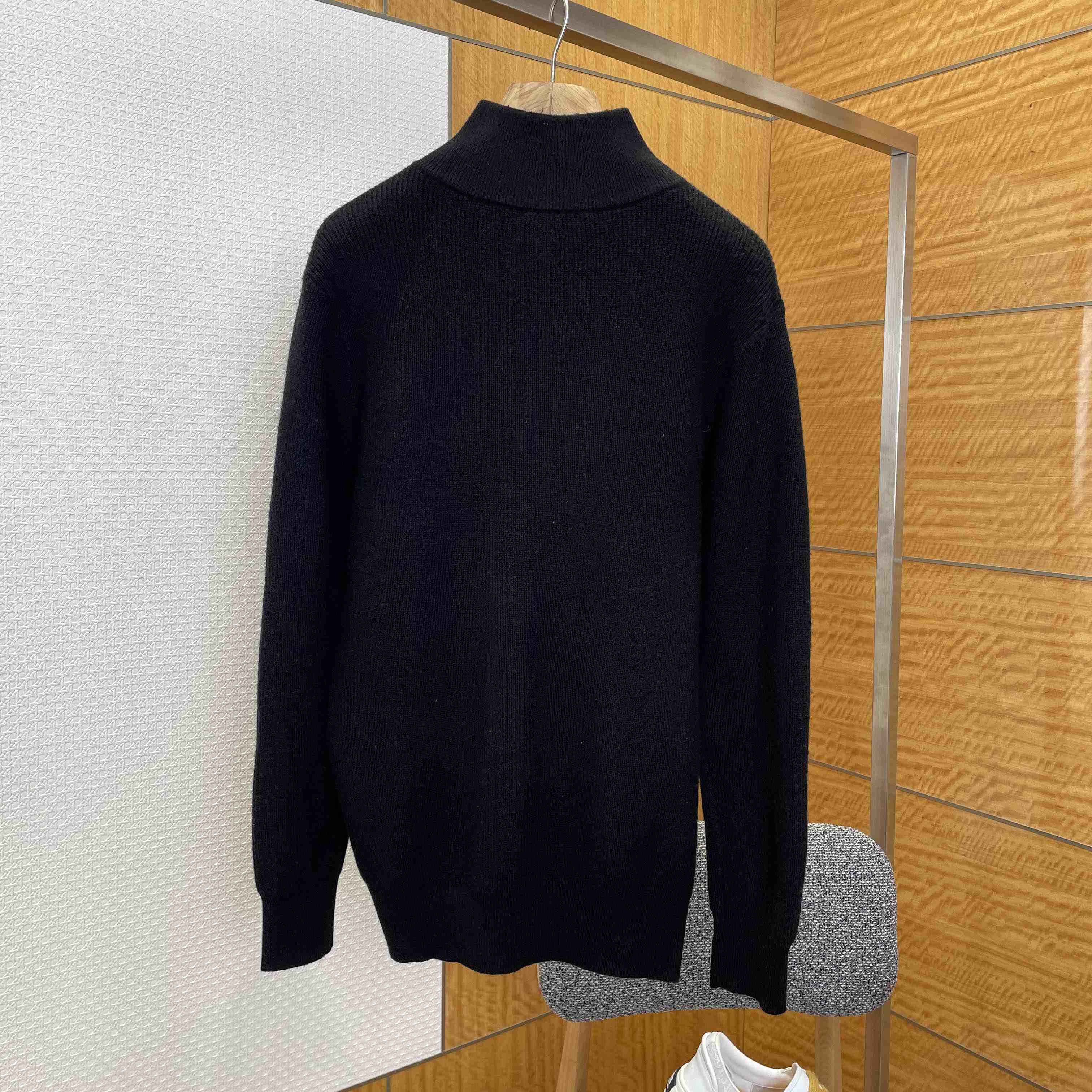 Celine Triomphe Trucker Sweater In Ribbed Wool - DesignerGu