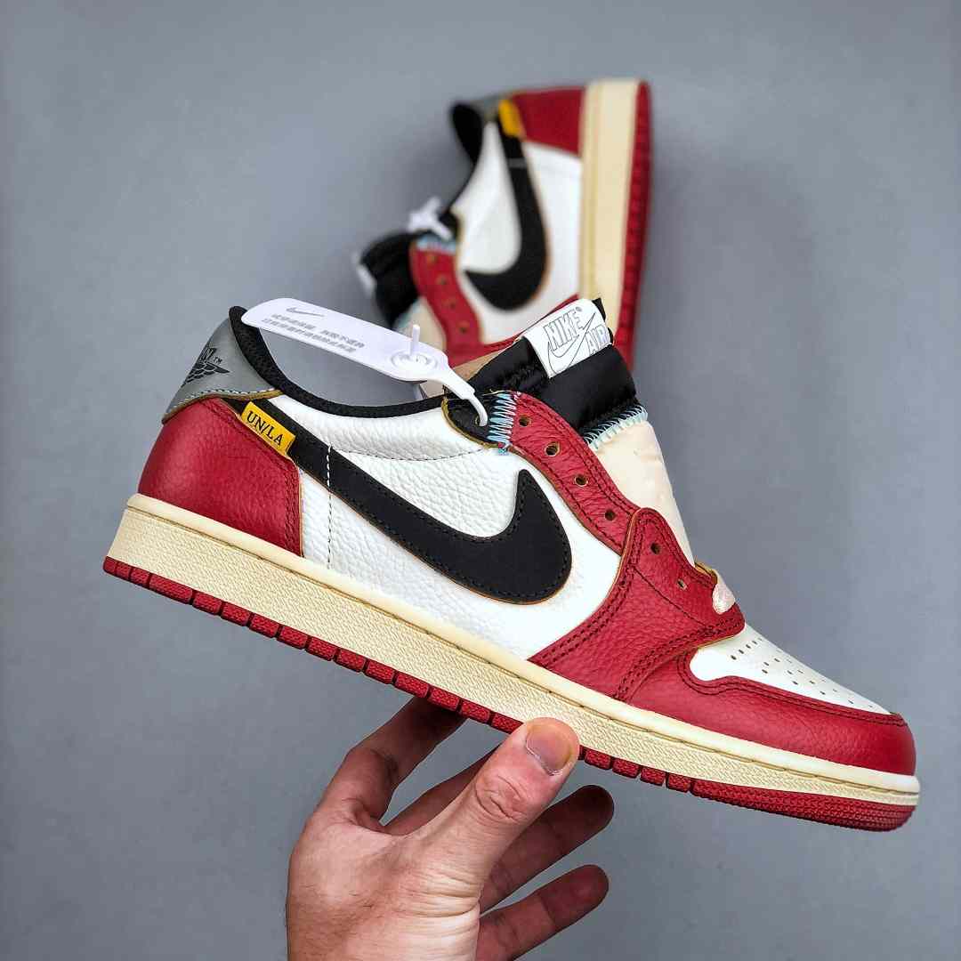 Air Jordan 1 Low “UN White/Red” Lifestyle Sneakers HQ6998-6001 - DesignerGu