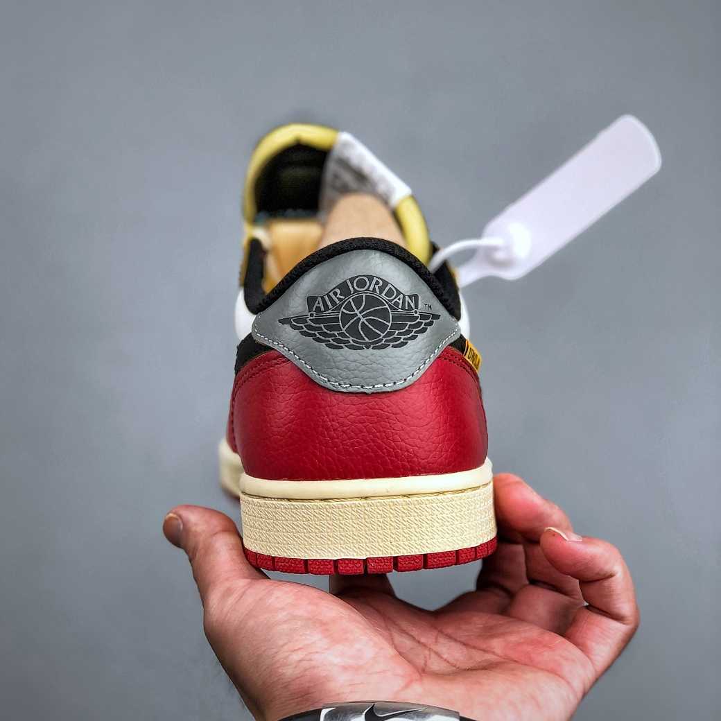 Air Jordan 1 Low “UN White/Red” Lifestyle Sneakers HQ6998-6001 - DesignerGu