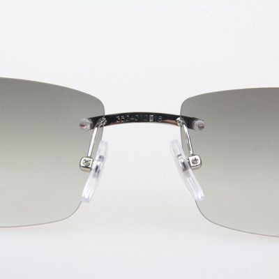 Cartier CT_3524012 White Buffalo Sunglasses In Silver Grey - DesignerGu