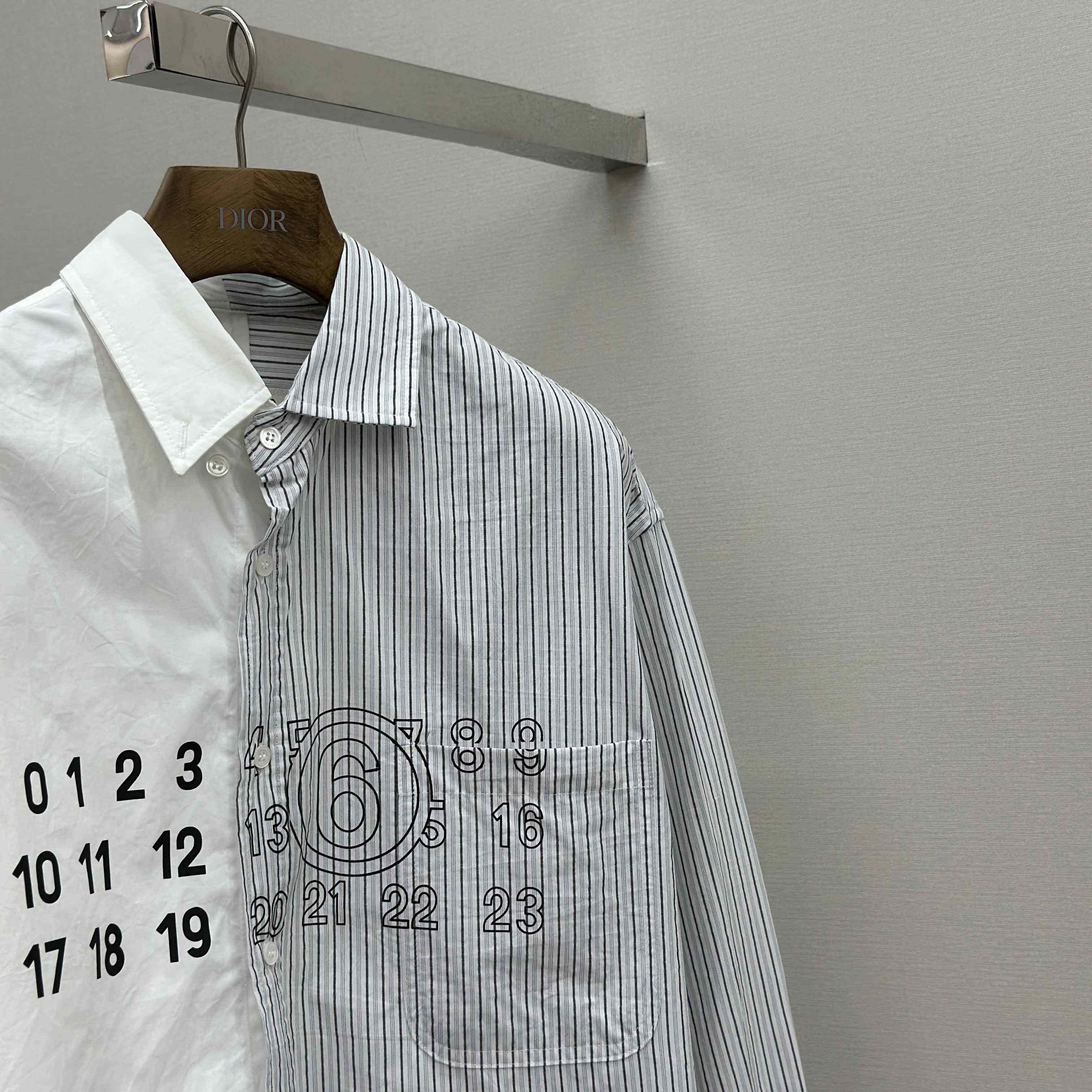 Maison Margiela Striped Panelled Shirt - DesignerGu